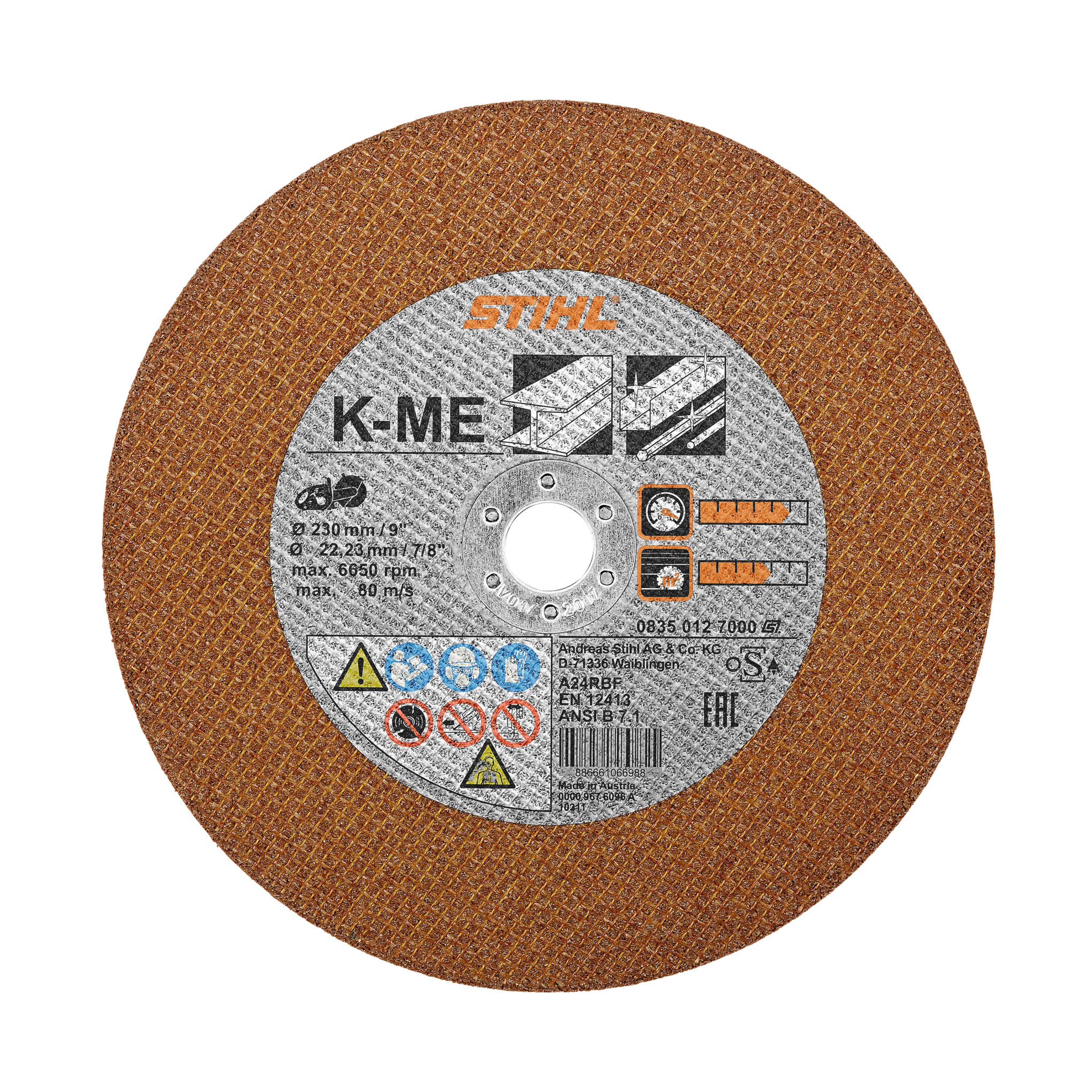 K-ME | Disco de resina para acero, 230 mm (9")