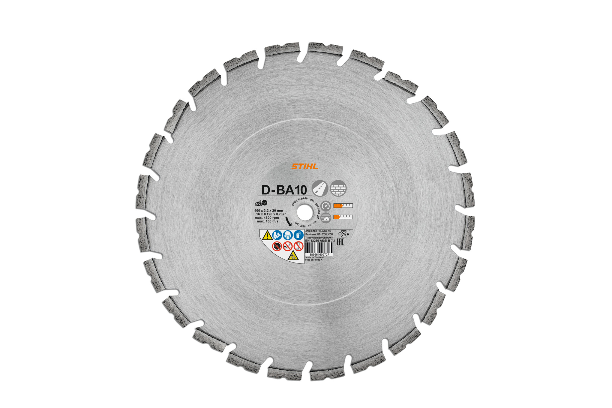 D-BA10 | Disco de diamante para concreto y asfalto, 350 mm (14")