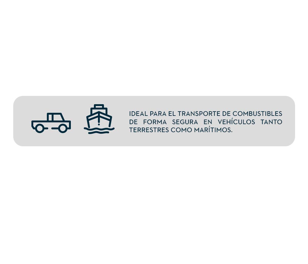 Ideal para el transporte de combustibles