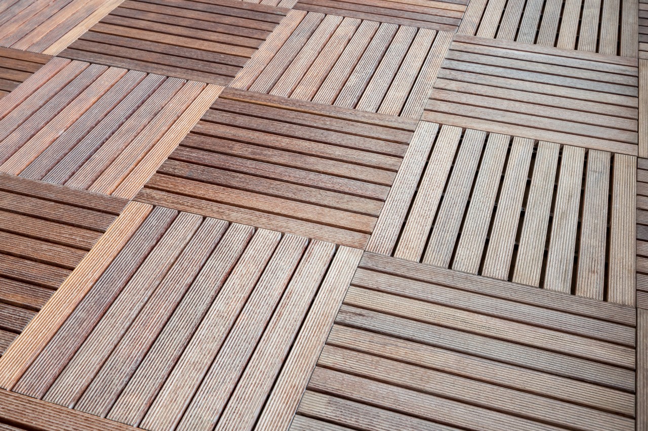Azulejos de madera impermeables para terraza